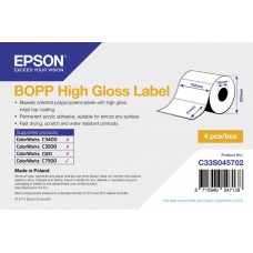 BOPP High Gloss Label (самоклеящийся рулон, с вырубкой): 102мм x 51мм, 2770 этикеток