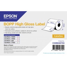 BOPP High Gloss Label (самоклеящийся рулон, с вырубкой): 102мм x 76мм, 1890 этикеток