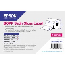 BOPP Satin Gloss Label (самоклеящийся рулон, с вырубкой): 76мм x 51мм, 2770 этикеток