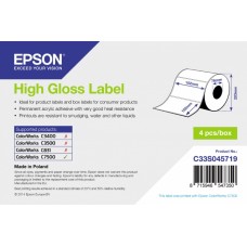 High Gloss Label (самоклеящийся рулон, с вырубкой): 102mm x 152mm, 800 labels