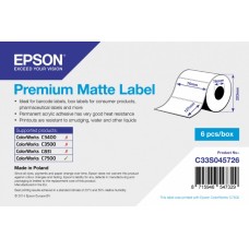 Premium Matte Label – самоклеящийся рулон, с вырубкой: 76мм x 127мм, 960 этикеток